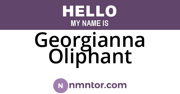 Georgianna Oliphant