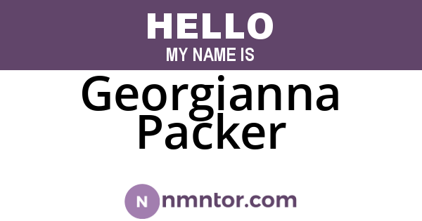Georgianna Packer