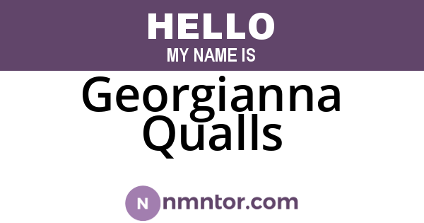 Georgianna Qualls
