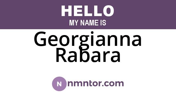 Georgianna Rabara