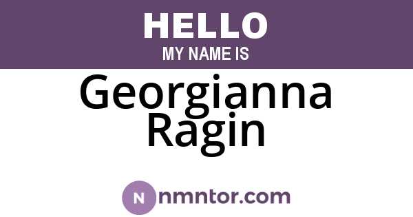 Georgianna Ragin