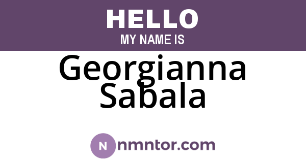 Georgianna Sabala