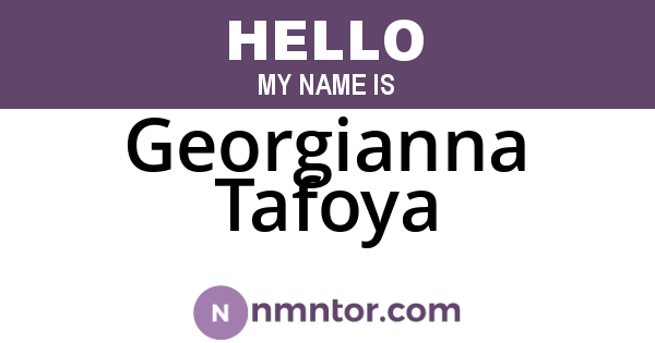 Georgianna Tafoya