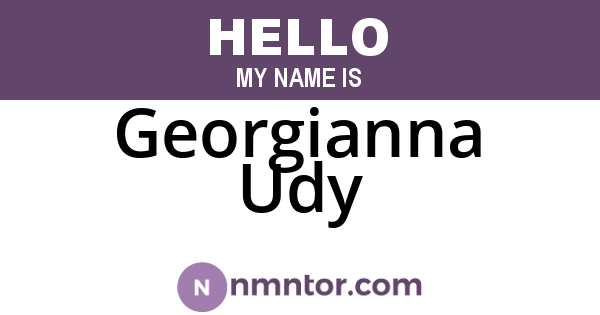 Georgianna Udy
