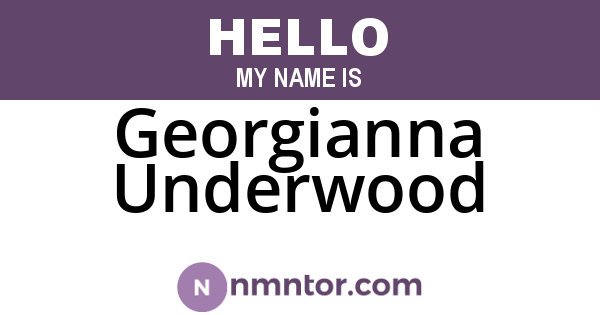 Georgianna Underwood