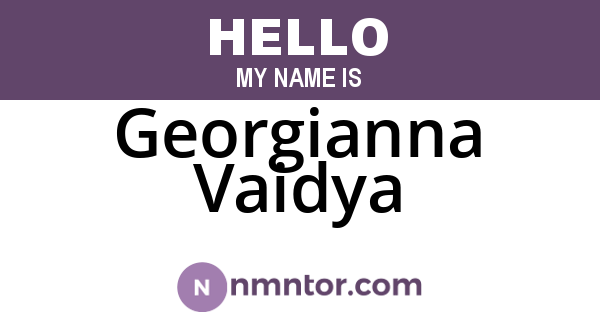 Georgianna Vaidya