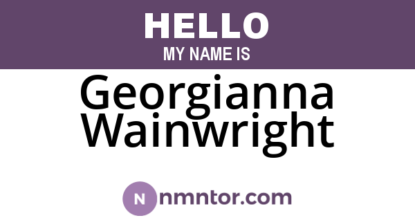 Georgianna Wainwright