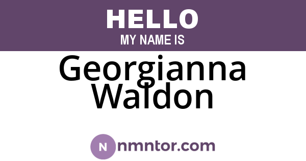 Georgianna Waldon