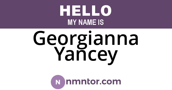 Georgianna Yancey