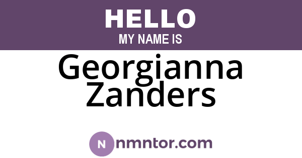 Georgianna Zanders