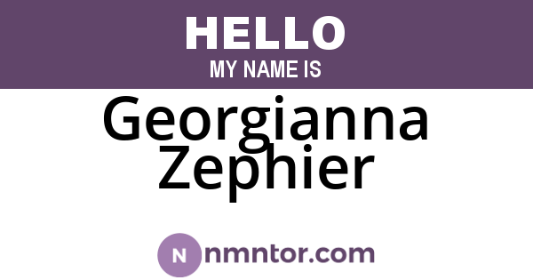 Georgianna Zephier