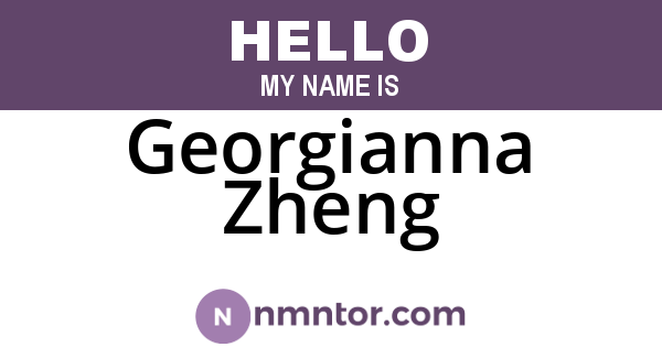 Georgianna Zheng