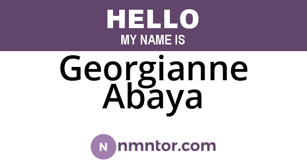Georgianne Abaya