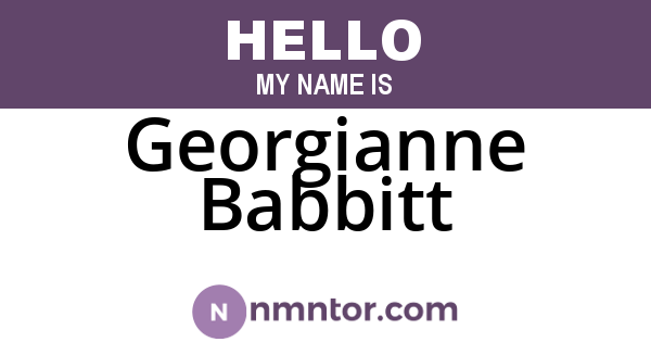 Georgianne Babbitt