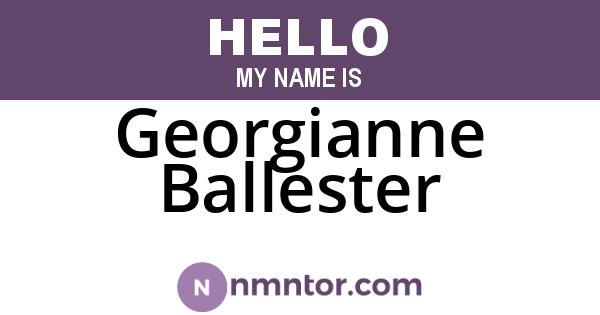 Georgianne Ballester