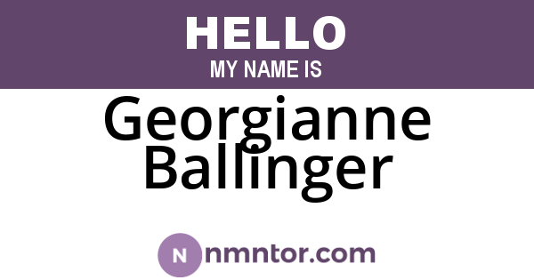 Georgianne Ballinger