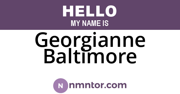 Georgianne Baltimore