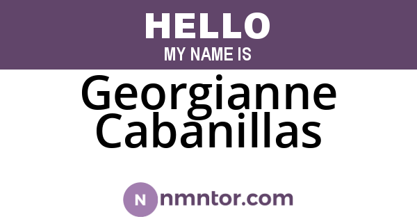 Georgianne Cabanillas
