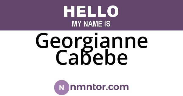 Georgianne Cabebe