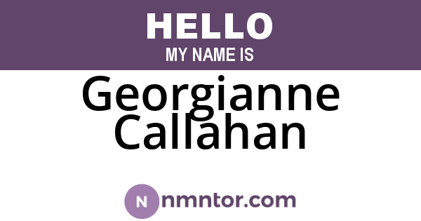 Georgianne Callahan