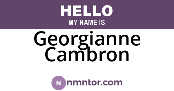 Georgianne Cambron