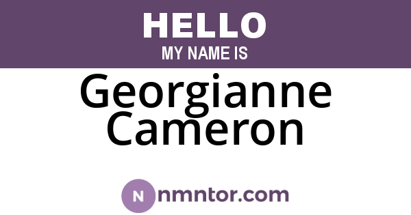 Georgianne Cameron