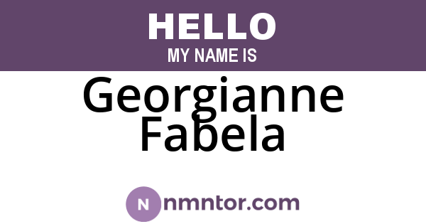 Georgianne Fabela