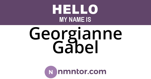 Georgianne Gabel