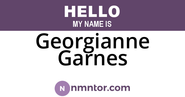Georgianne Garnes