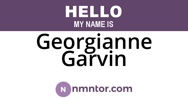 Georgianne Garvin