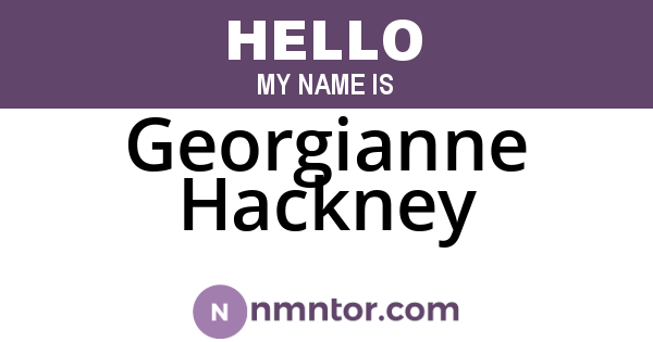 Georgianne Hackney