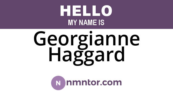 Georgianne Haggard