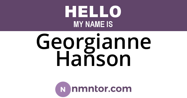 Georgianne Hanson