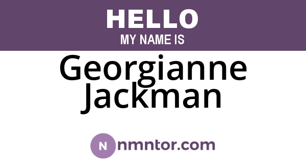 Georgianne Jackman