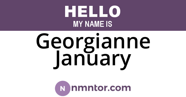 Georgianne January