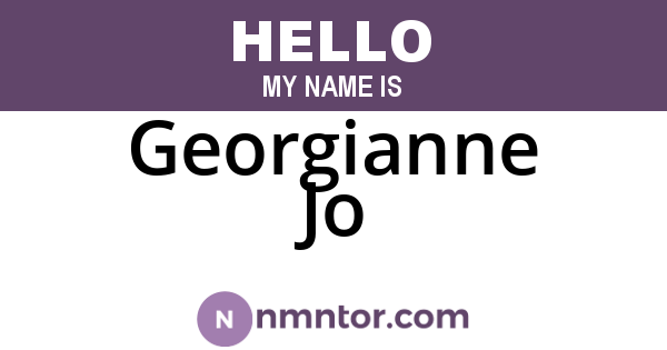 Georgianne Jo