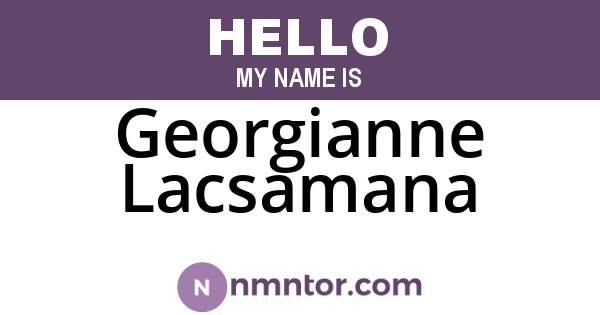 Georgianne Lacsamana