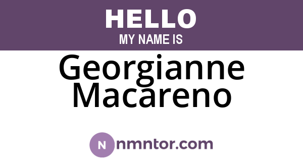 Georgianne Macareno
