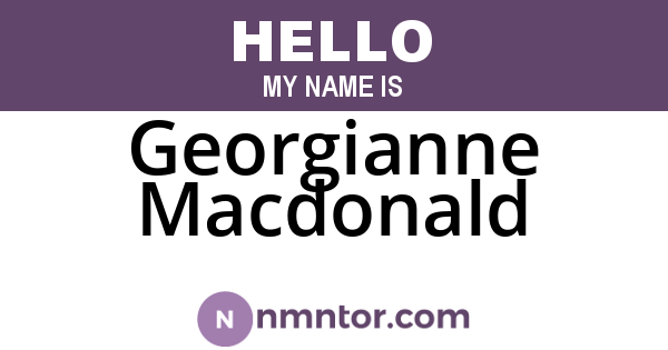 Georgianne Macdonald