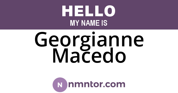 Georgianne Macedo