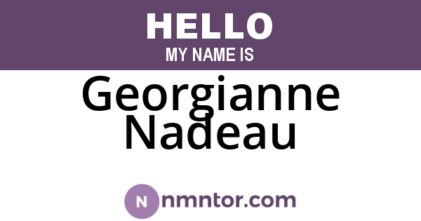 Georgianne Nadeau