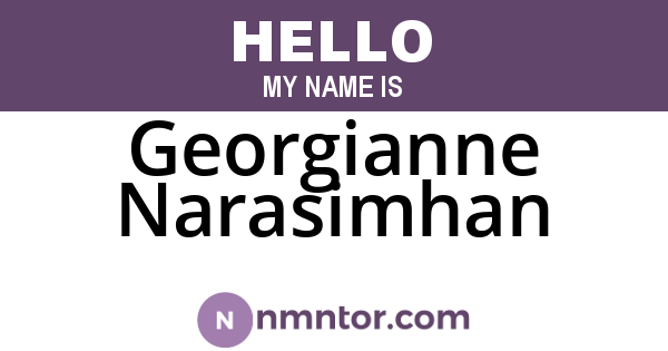 Georgianne Narasimhan