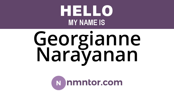 Georgianne Narayanan