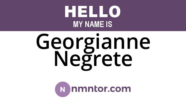 Georgianne Negrete