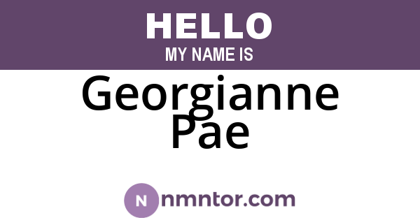 Georgianne Pae