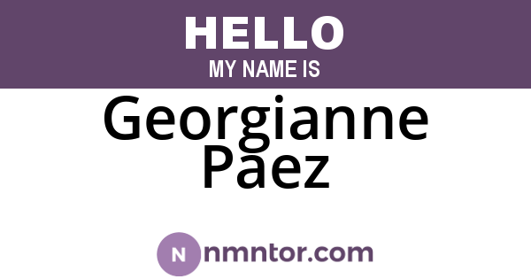 Georgianne Paez