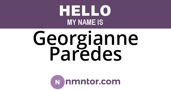 Georgianne Paredes