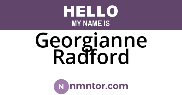 Georgianne Radford