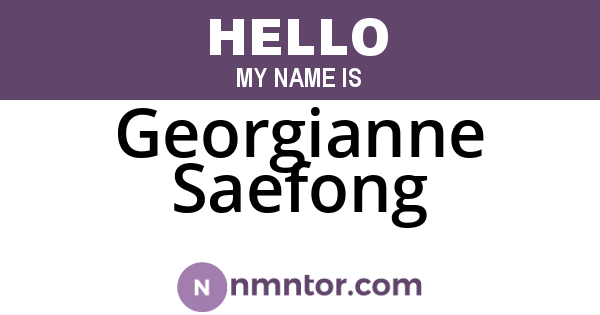 Georgianne Saefong