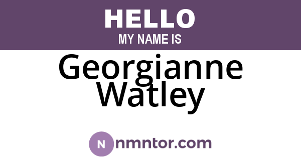 Georgianne Watley